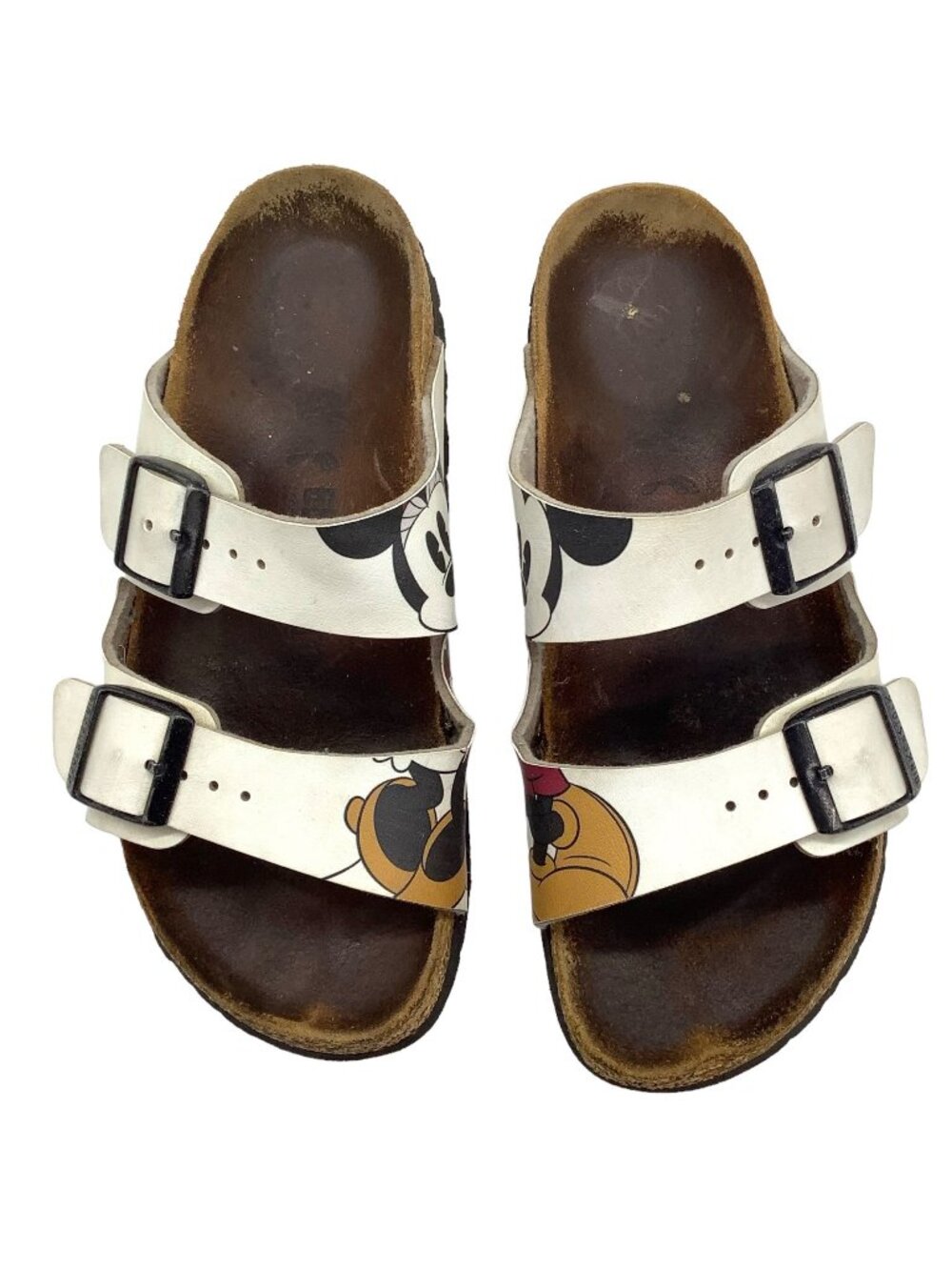 Birkenstock Disney Collab Mickey Minnie Print Arizona Birko-Flor Sandals 36 5